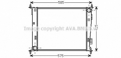 AVA QUALITY COOLING ka2135 -  Радиатор, охлаждение двигателя